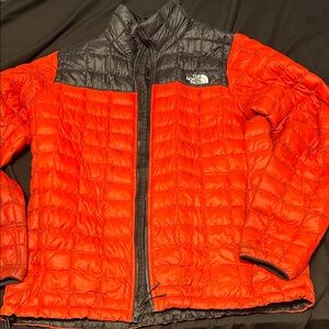 The North Face Fiery Red and Charcoal Jacket